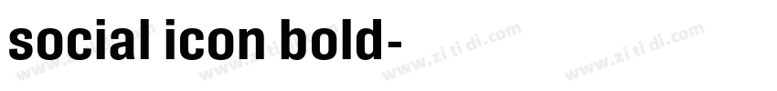 social icon bold字体转换
